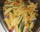 A picture of step 4 of Mutton with steam veggies.