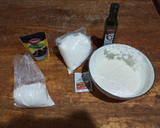 Foto del paso 1 de la receta: Ciabatta artesanal con aceitunas rellena de espinacas con queso