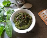A picture of step 3 of Basale chutney / Malabar Spinach chutney:.