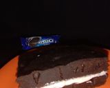 A picture of step 8 of Oreo slice cake.