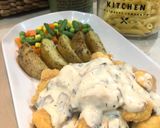 Foto langkah ke 3 dari resep Chicken PokPok w/ Mushroom Sauce and Potato Wedges.