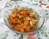 A picture of step 2 of Backed Pumpkin Cauliflower and Beans Tikka Roll.