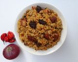A picture of step 5 of Rice and Beans Jollof.
