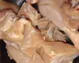 A picture of step 1 of Jhatpat Chicken Bhuna masala.