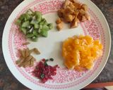 A picture of step 4 of Mughlai fruit Pulao.