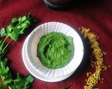 A picture of step 2 of Secret Green chutney.
