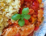 صورة لخطوة 3 من وصفة رز الزهرة مع دجاج بالخضروات