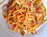 Whole wheat spaghetti stir frymatakin girki7 hoto