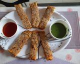A picture of step 3 of Sesame potato toast.
