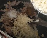 A picture of step 2 of Mexican rice.
