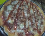 A picture of step 6 of Pizza with beef qeema filling.
