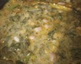 A picture of step 4 of Palak curry spinach curry.