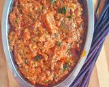 A picture of step 6 of Mogri and Eggplant Curry.