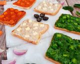 A picture of step 10 of Tricolour Paneer Mayo Veg Toast.