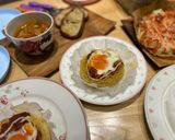 A picture of step 4 of North African Baked Eggs with Spaghetti.