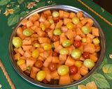 Une image de l'étape 9 de Melon au poivre de Sichuan,tomates cerises et tomates poires.