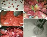 A picture of step 1 of Homemade strawberry ice cream with homemade strawberry sauce.