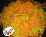 A picture of step 1 of Grated carrot stir fry fried rice.