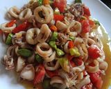Foto langkah ke 5 dari resep Oseng cumi pete spesial.