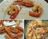 Foto del paso 5 de la receta: Trucha asalmonada con guarnición de gambas y verduras