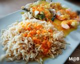 Une image de l'étape 7 de Darnes de cabillaud et son riz sauce curcuma au Cook Expert.