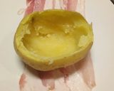 A picture of step 2 of Fluffy's jacket potato.