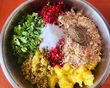 A picture of step 2 of Beetroot Sabudana Vada.