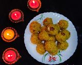 A picture of step 6 of Sev Ladoo.