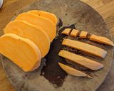 A picture of step 2 of Sweet potato and coconut green thai curry soup.