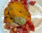 A picture of step 1 of Carrot with fenugreek leaves.