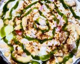A picture of step 5 of Dhahi Phulki chaat.