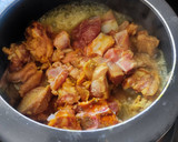 A picture of step 2 of Mutton sukha and mutton curry.