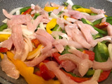 Pita con pollo al estilo fajita