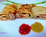 ক্রীপ এগ রোল রেসিপি ধাপ - 6 ছবি