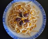 Φωτογραφία βήματος 3 της συνταγής Linguine με τόνο, καλαμπόκι και ελιές