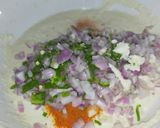 A picture of step 3 of Dahi ke pakoray/ Yogurt fritters.