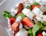 Hình bước làm 3 của món 💚 Salad Trái Cây, Feta & Hồ Đào Sốt Sữa Chua