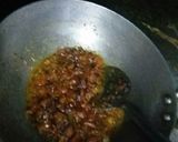 A picture of step 6 of Sarson ka sag with green pease & mushroom.