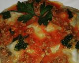 Foto del paso 5 de la receta: Raviolones de espinaca nuez y ricota con salsa boloñesa