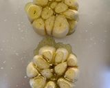 A picture of step 2 of Roasted Garlic.
