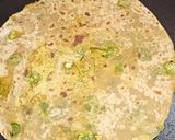 A picture of step 2 of Aloo Matar Paratha/ Potato and green peas paratha.