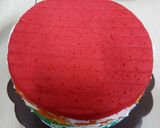 Foto langkah ke 11 dari resep Steamed Rainbow Cake Super Lembut.