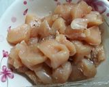 Hình bước làm 2 của món Canh bí đỏ nấu tôm khô + Ức gà sốt chua ngọt