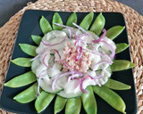 Foto del paso 7 de la receta: Ensalada de tirabeques con atún y vinagreta de yogurt