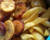 A picture of step 1 of Plantain with chips.