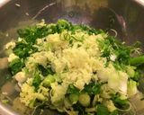 A picture of step 5 of Steamed Chicken with Green Onion Sauce.
