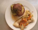 Foto del paso 2 de la receta: Cazón a Las Finas Hierbas con papas Rellenas