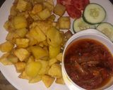 A picture of step 3 of Fried potato & sauce🍽🥔.