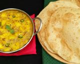 A picture of step 4 of Puri Tarkari😍😋🍲.