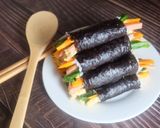 Hình bước làm 4 của món Kimbap mini